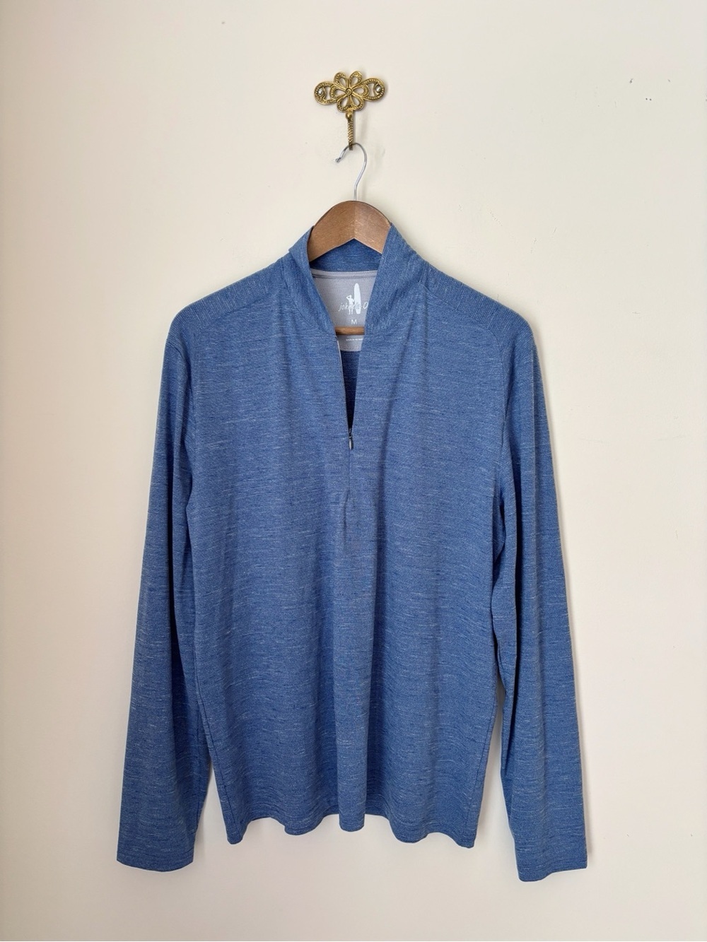 Johnnie-O Lake Blue River Prep-Formance 1/4 Zip Shirt Men's Medium